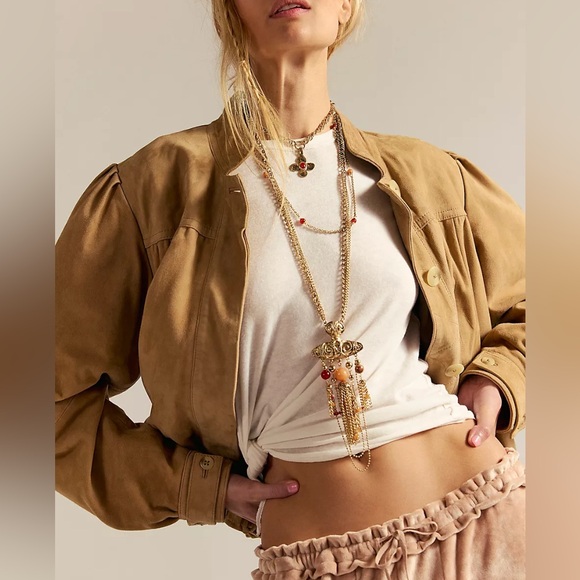 Free People Jewelry - FREE PEOPLE Catriona Layer Necklace NWT Gold
